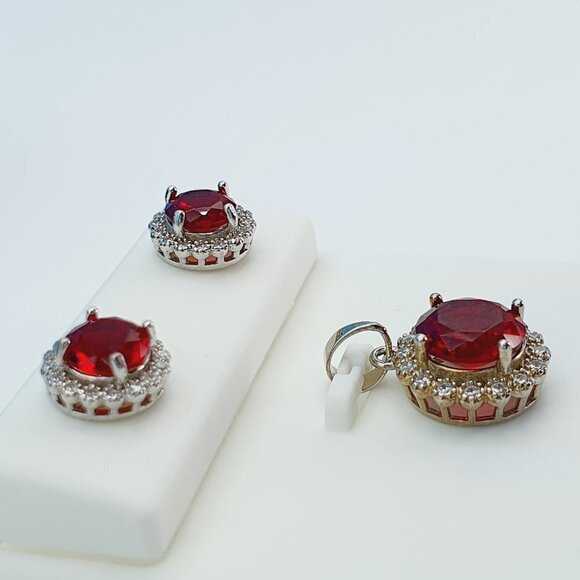 "925 Sterling Silver Cubic Zircon Jewelry Set, UU1P7A7035 - Picture 9 of 9